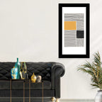 Beige and Yellow Grid Study Wall Art