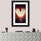 Heart Shaped Forest Path Wall Art