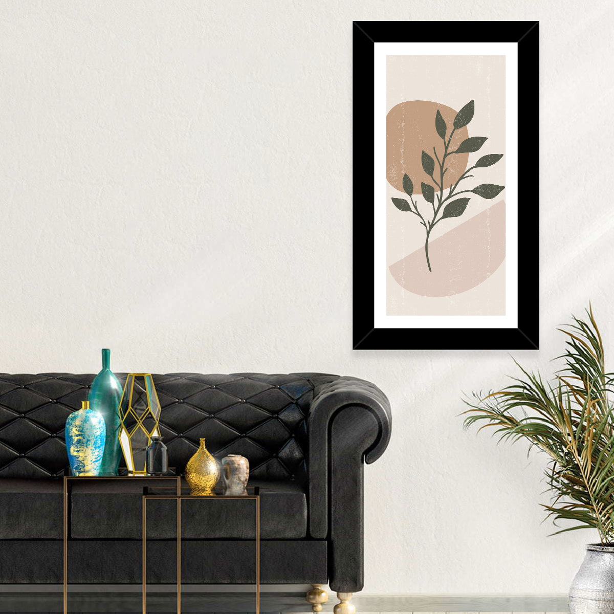 Boho Leaves Minimalist Wall Art