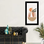 Geometric Mountain Sunset Wall Art