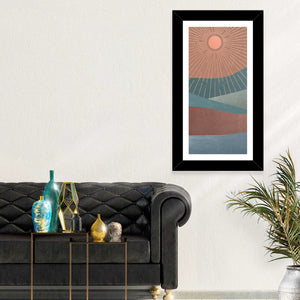 Mountains Sunrise Minimalist Wall Art