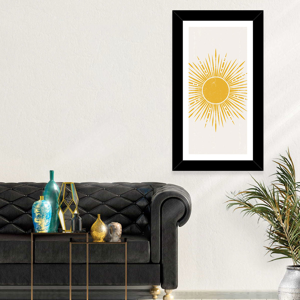 Golden Boho Sunburst Wall Art
