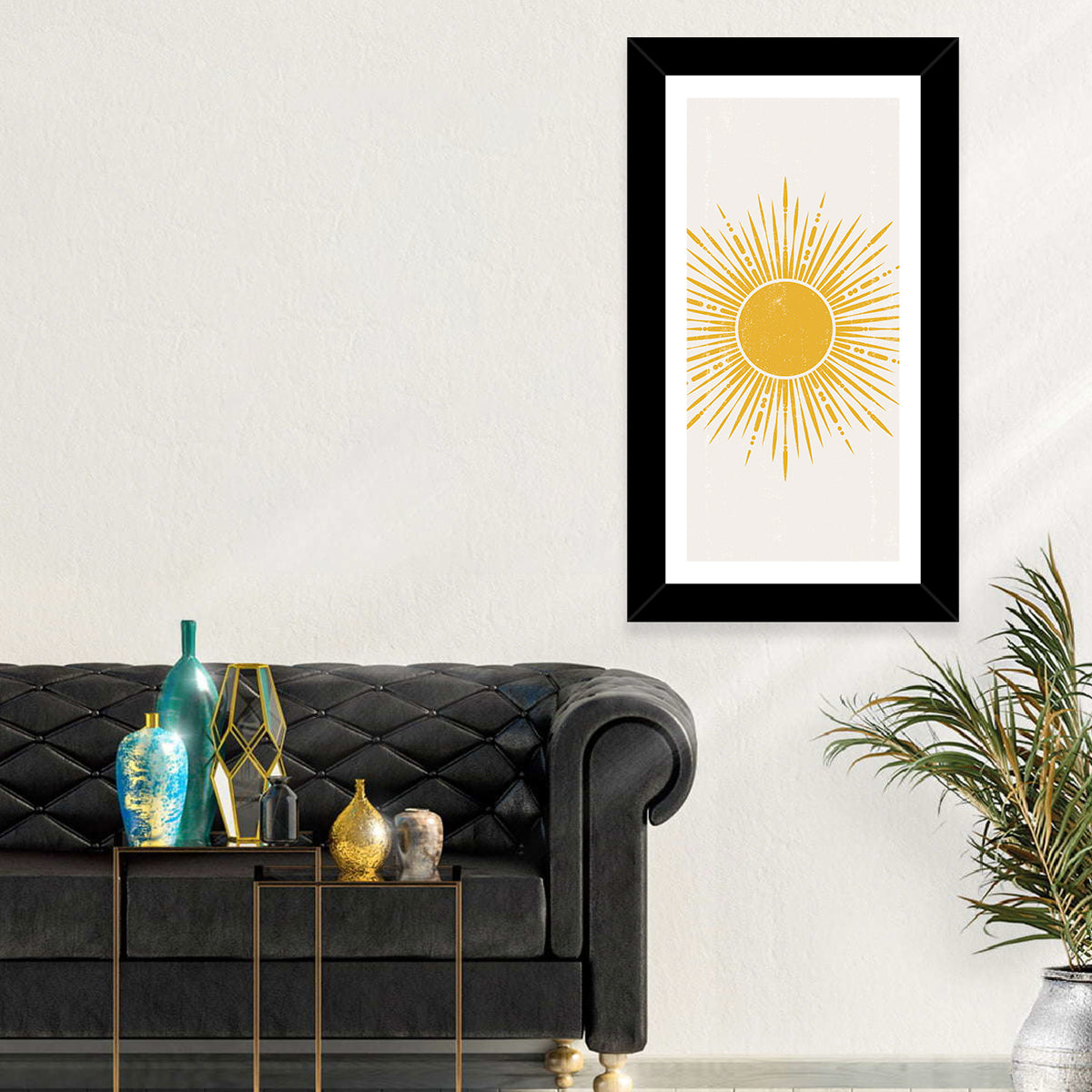 Golden Boho Sunburst Wall Art