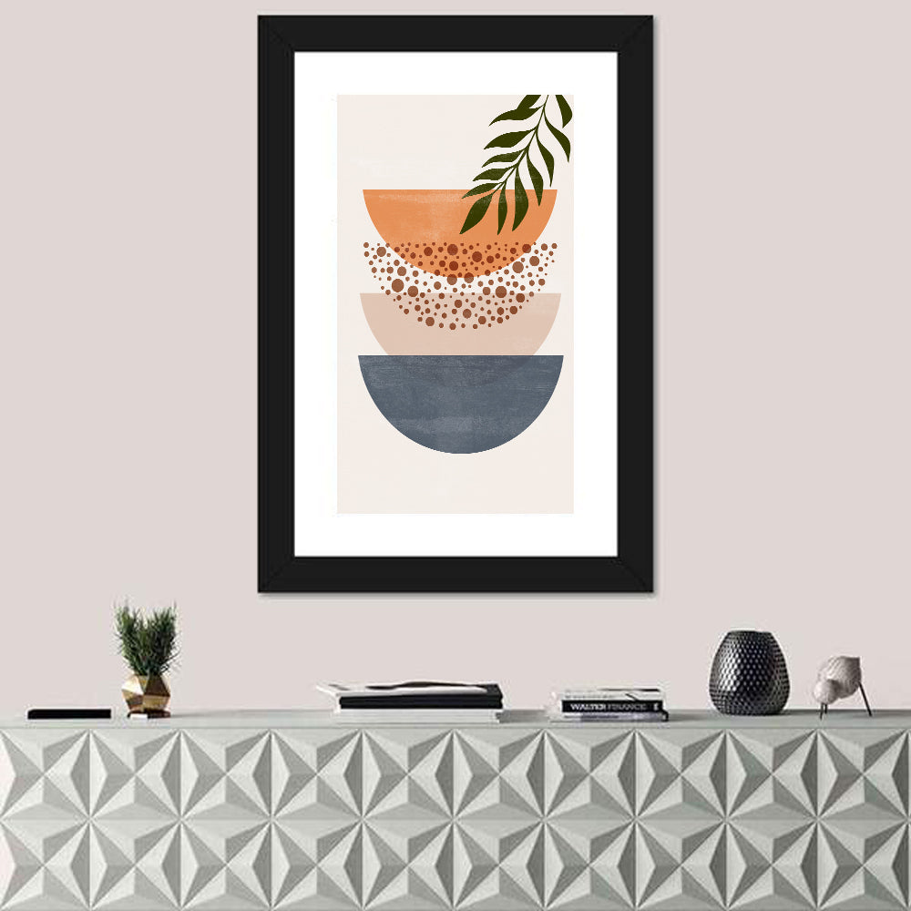 Stacked Sun and Moon Illustration Wall Art