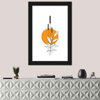 Cattails and Sun Illustration Wall Art