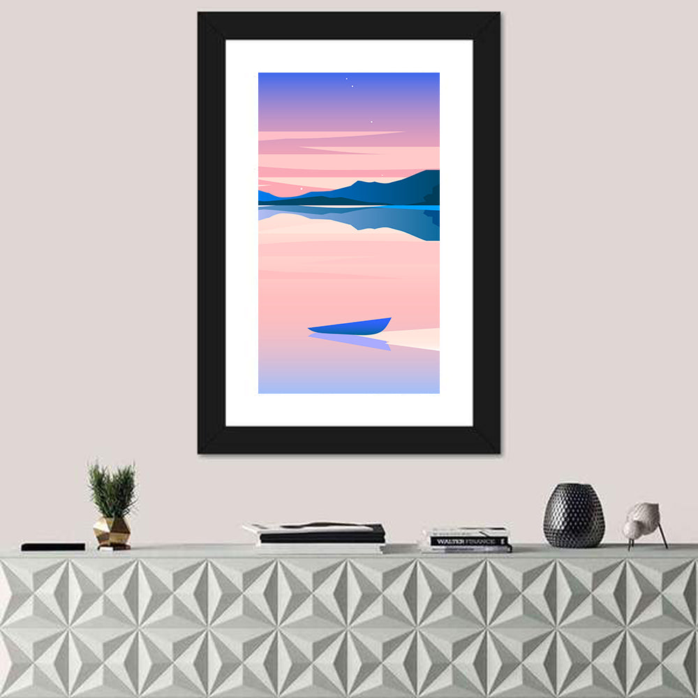 Geometric Calm Lakeside Wall Art