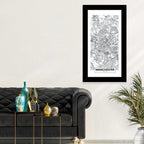 Manchester City Map, Minimalist Wall Art