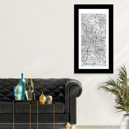San Antonio Minimalist City Map Wall Art