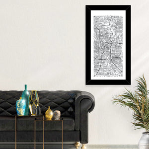 San Antonio City Map Wall Art