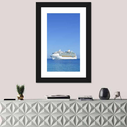 Cruise Ship in Open Sea Wall Art