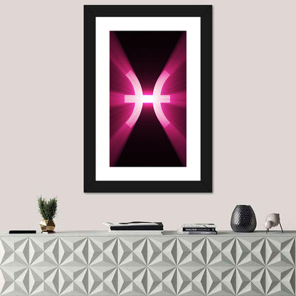 Magenta Pisces Symbol Wall Art