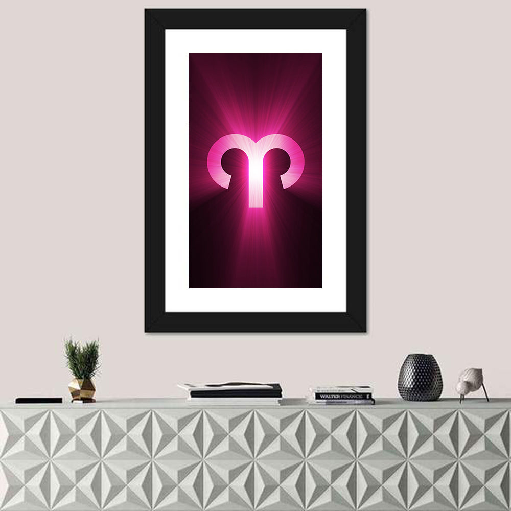 Radiant Aries Zodiac Emblem Wall Art