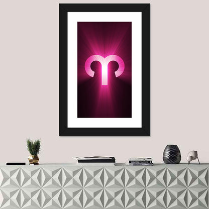 Radiant Aries Zodiac Emblem Wall Art