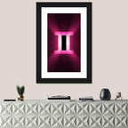 Radiant Gemini Symbol Wall Art