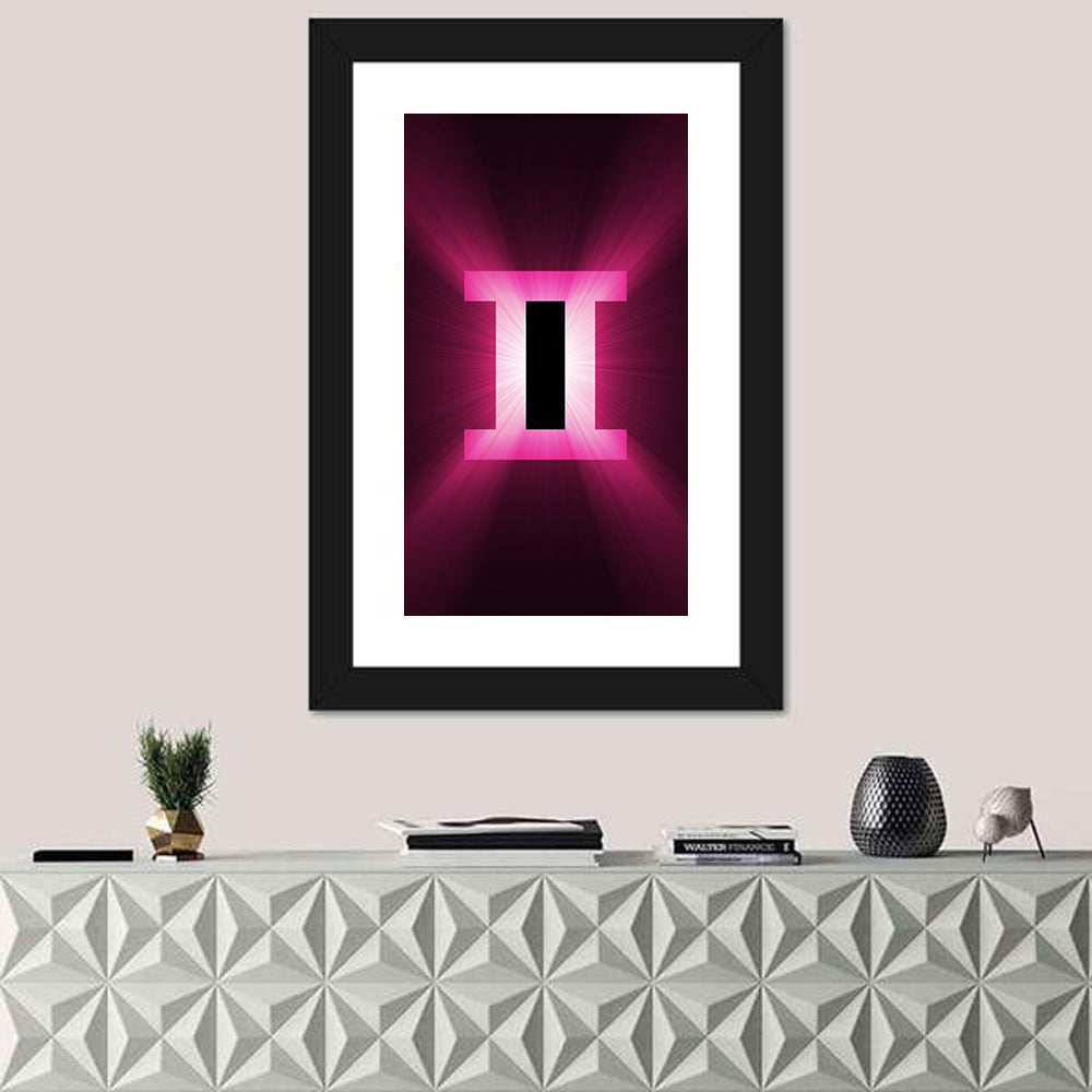 Radiant Gemini Symbol Wall Art