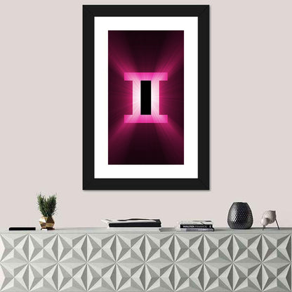 Radiant Gemini Symbol Wall Art