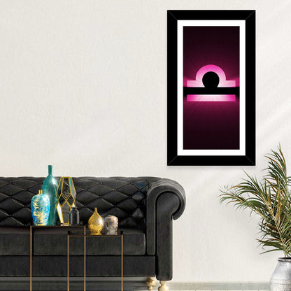 Libra Symbol Neon Glow Wall Art