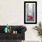 Eiffel Tower on Rainy Street Wall Art