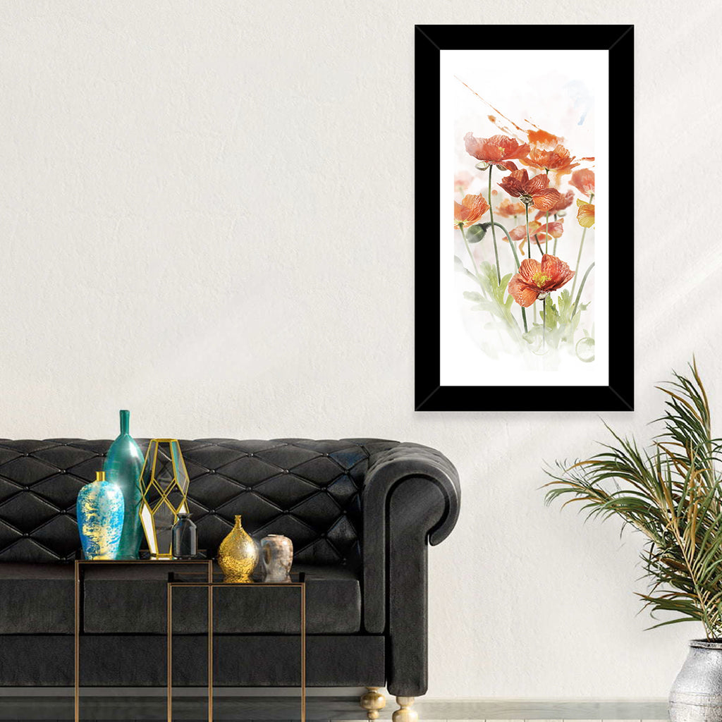 Orange Poppy Cluster Wall Art