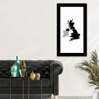 United Kingdom Silhouette Map Wall Art