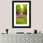 Tree-lined Tulip Garden Path Wall Art
