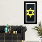 Glowing Star of David Reflection Wall Art