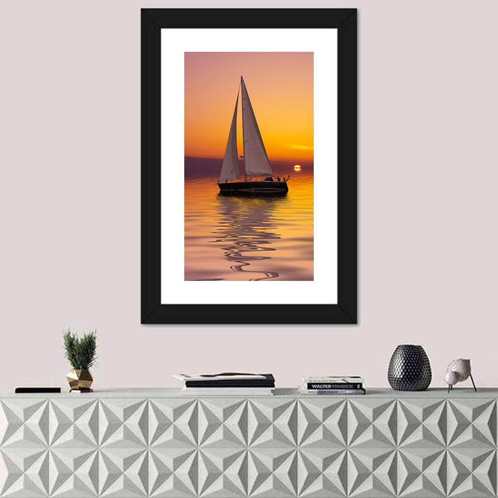 Sailboat Sunset Wall Art