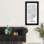 Barcelona Urban Grid Map Wall Art