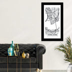 Hong Kong Aerial Map Wall Art