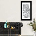 Chicago Street Grid Map Wall Art