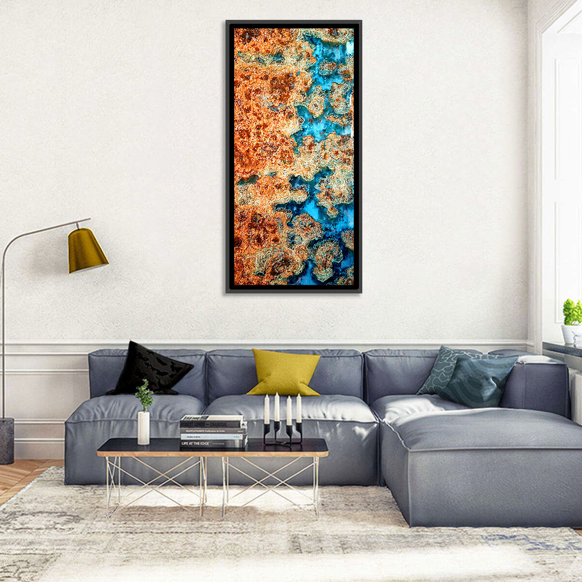 Rust Steel Abstract Pattern Wall Art