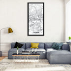 Zagreb City Map Wall Art