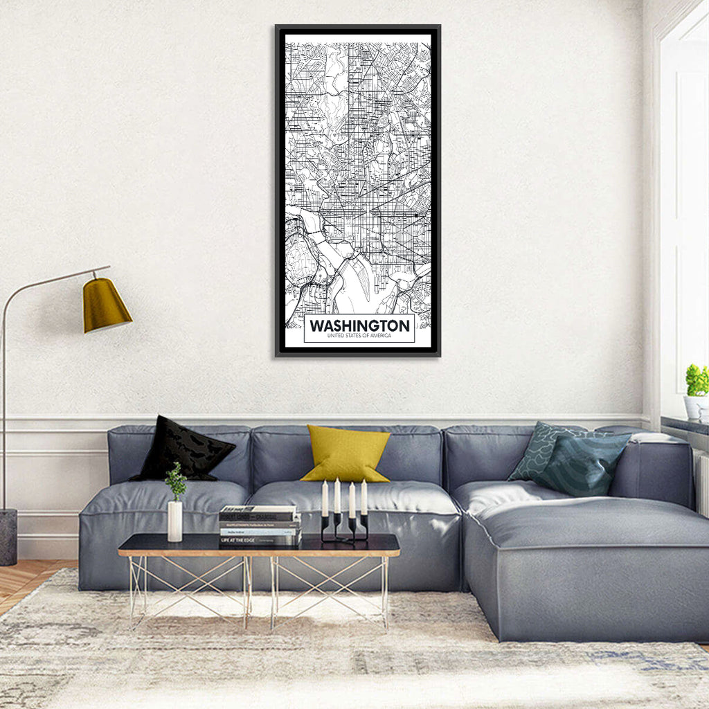 Washington D.c. Map Wall Art