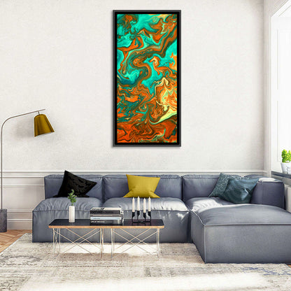 Blue Streams Abstract Wall Art