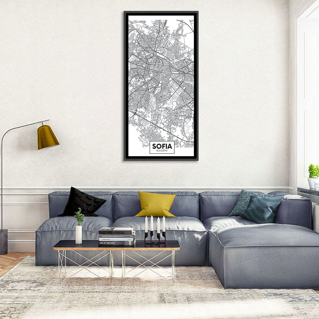 Sofia City Map Wall Art
