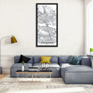 Stockholm City Map Wall Art