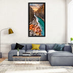 Stuðlagil Canyon Basalt Columns at Golden Hour Wall Art