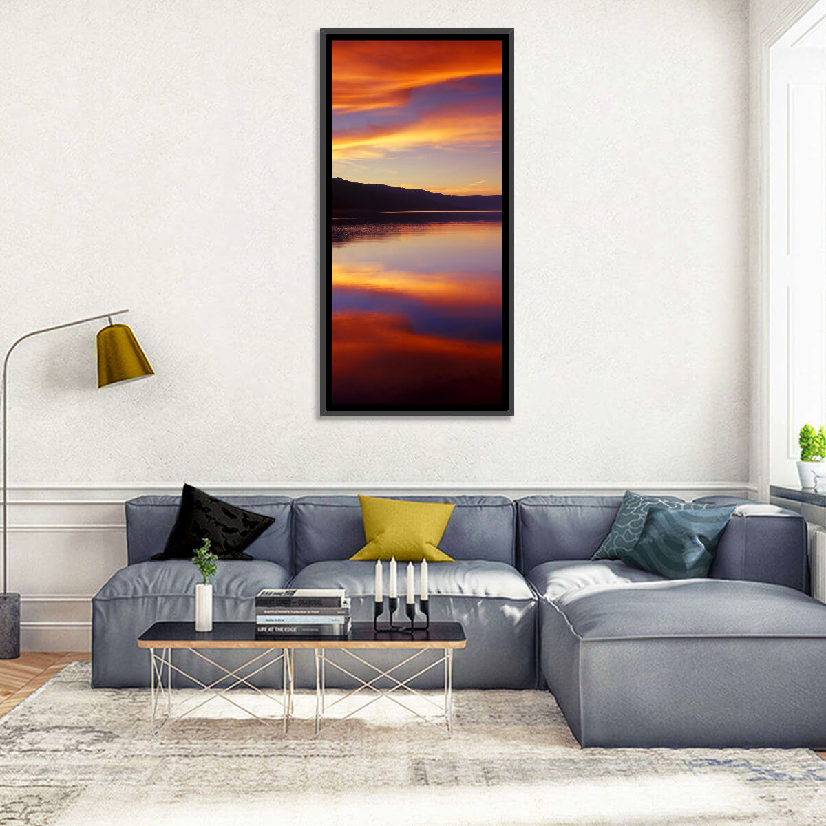 Dusk Over Mountain Lake Wall Art