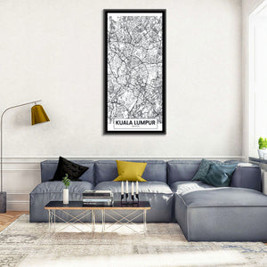 Kuala Lumpur City Map Wall Art