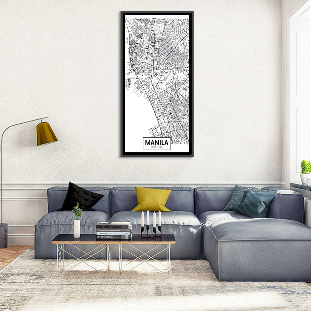 Manila Minimalist City Map Wall Art