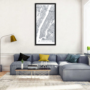 Manhattan City Map Wall Art