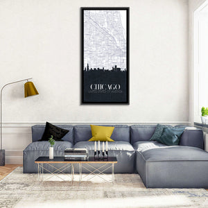 Chicago City Map Wall Art