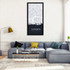 London Skyline Map Wall Art