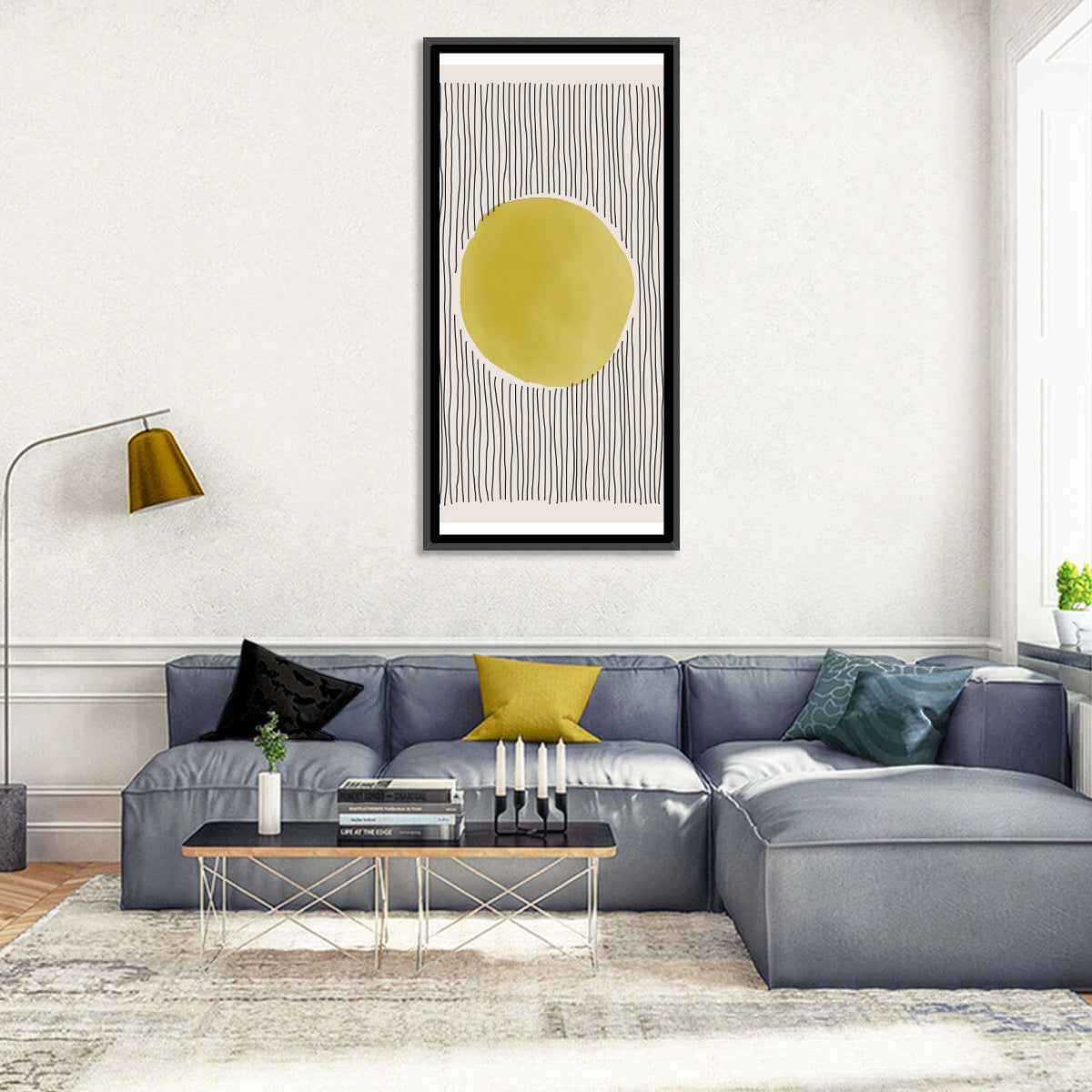 Watercolor Circle Minimalist Abstract Wall Art