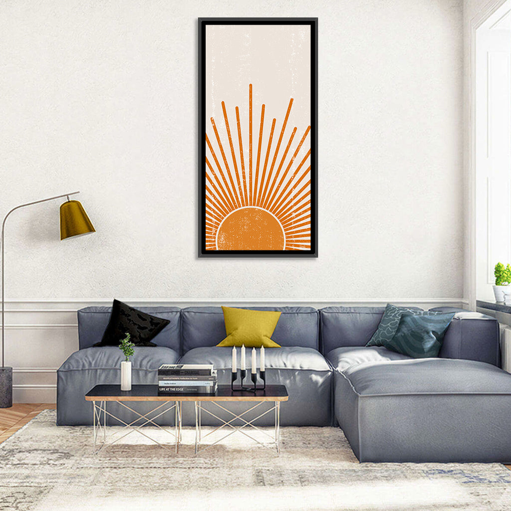 Warm Boho Sun Illustration Wall Art