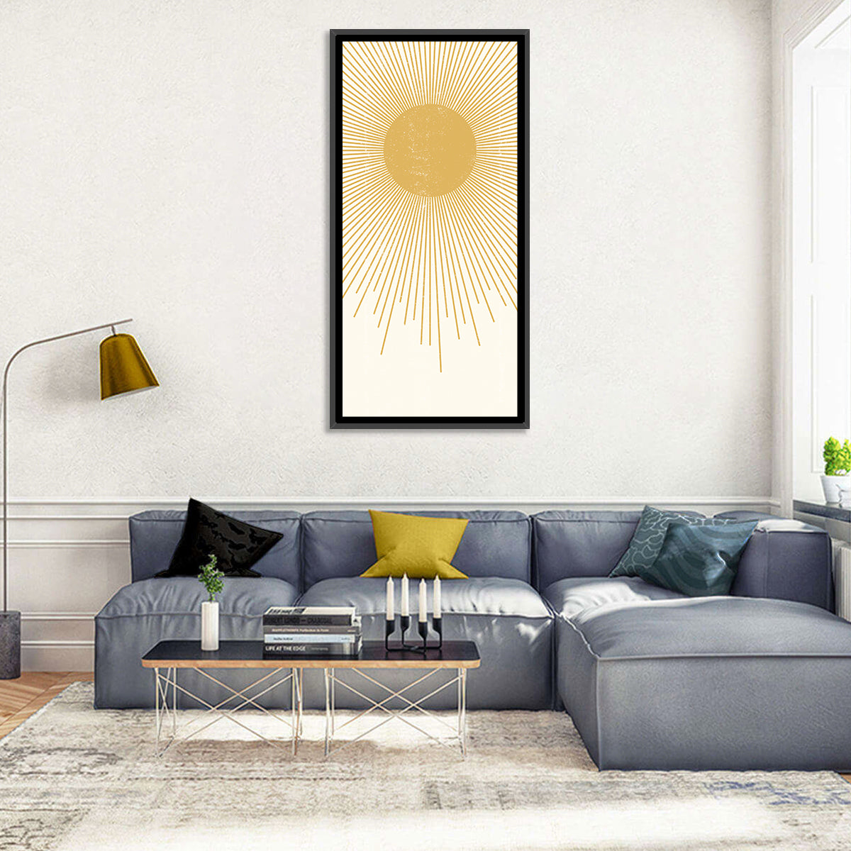 Sun Rays Abstract Wall Art