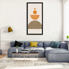 Striped Semicircle Composition Wall Art