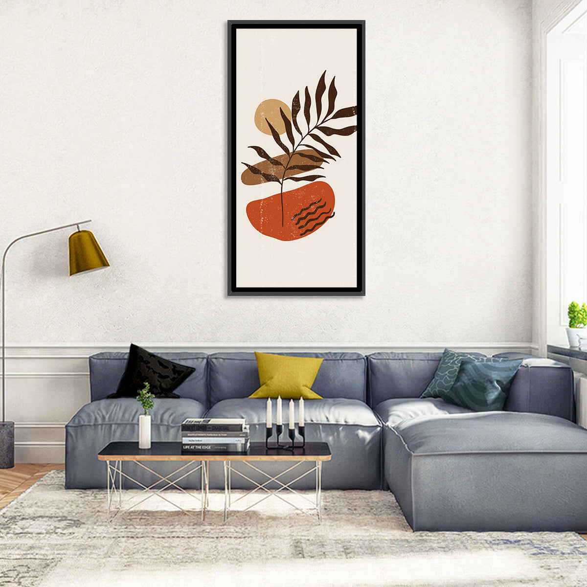 Fern with Terracotta Sun Wall Art