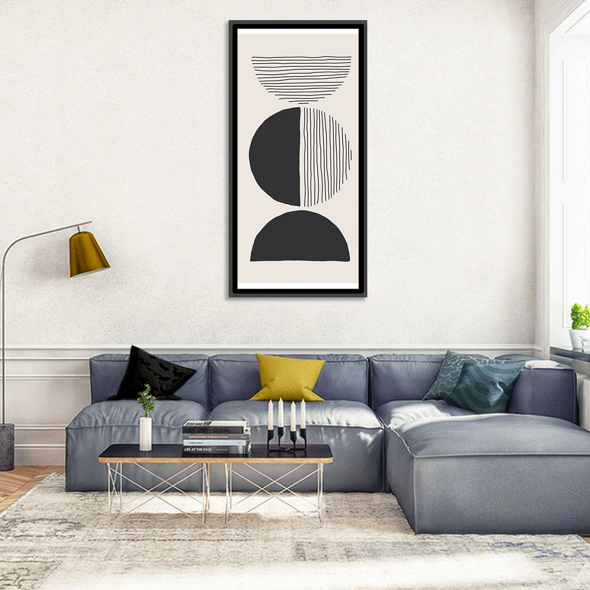 Moon Transition Wall Art in a room, portrait