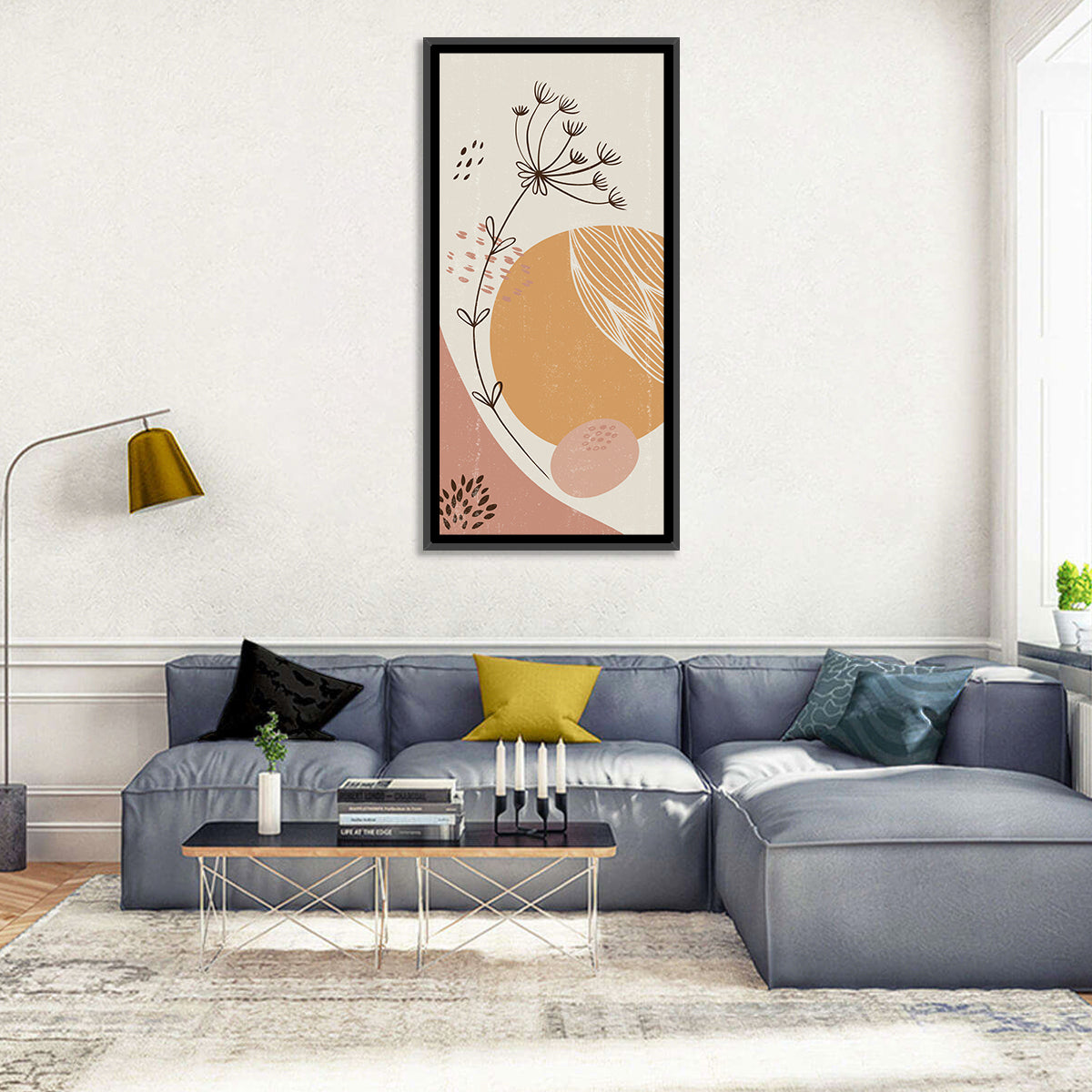 Terracotta Wildflower Abstract Wall Art